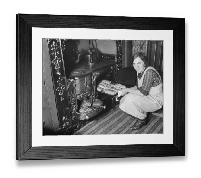 Framed Print : Traditional cornish pasties made the traditional way. 1936