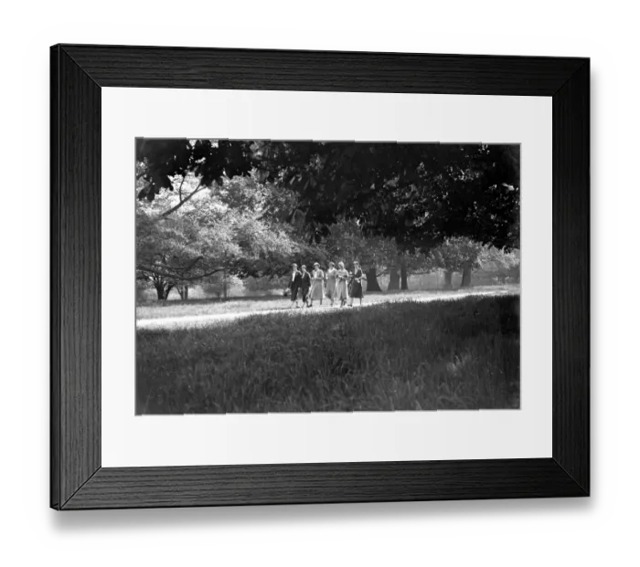 Framed Print : Women taking a stroll in Foots Cray Place Park. 1934 Framed Print : Women taking a stroll in Foots Cray Place Park. 1934