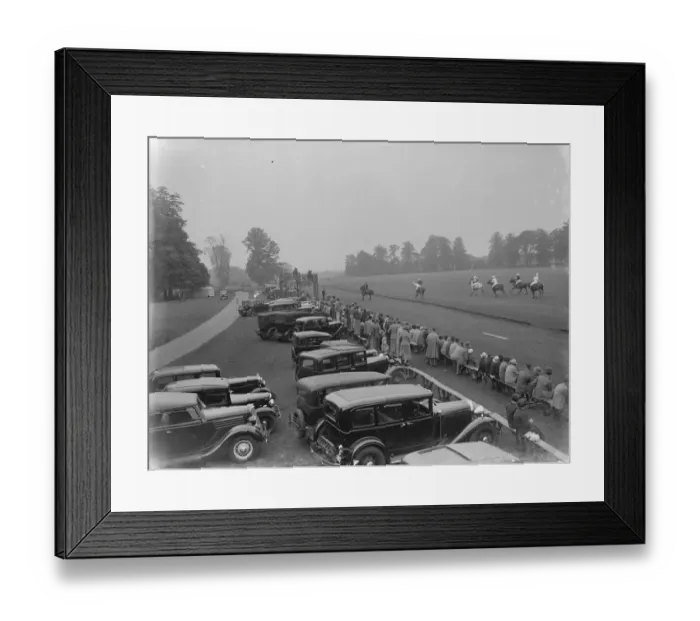 Framed Print : Cars parked by the grandstand at the horse polo game Framed Print : Cars parked by the grandstand at the horse polo game