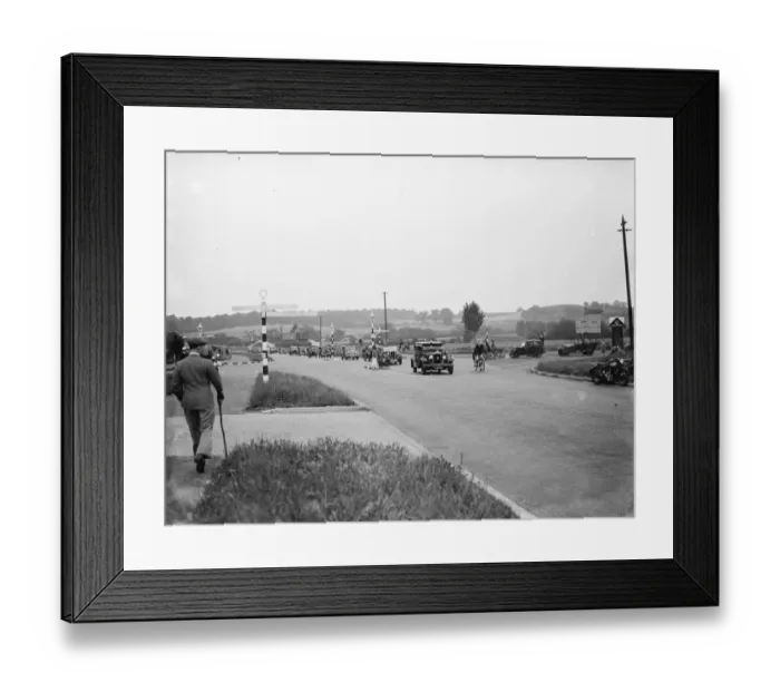 Framed Print : Traffic at Crittalls Corner on the A20 at Siducp, Kent. 1936 Framed Print : Traffic at Crittalls Corner on the A20 at Siducp, Kent. 1936