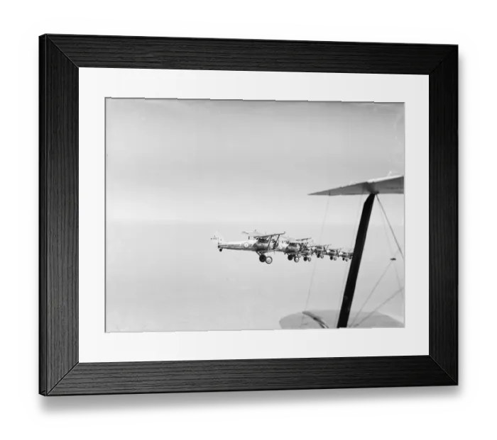 Framed Print : Bristol Bulldogs fighters of No 32 Squadron in formation flying over Biggin Hill Framed Print : Bristol Bulldogs fighters of No 32 Squadron in formation flying over Biggin Hill