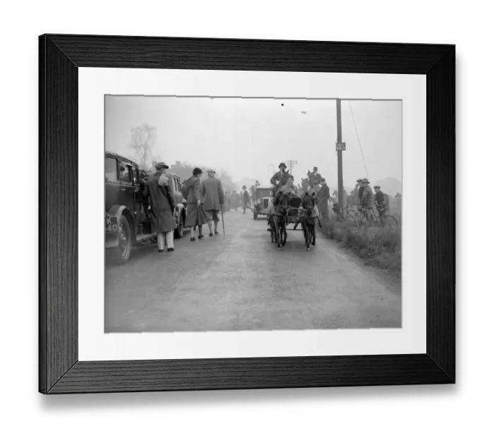 Framed Print : Arriving for the Hunt. 1933 Framed Print : Arriving for the Hunt. 1933
