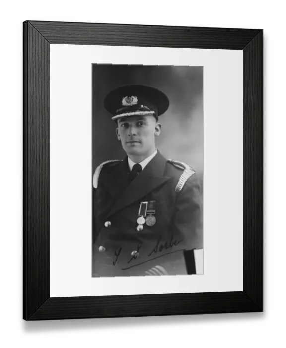 Framed Print : Fire chief Mr Ts Sosbe of Bexleyheath, Kent. 1938 Framed Print : Fire chief Mr Ts Sosbe of Bexleyheath, Kent. 1938