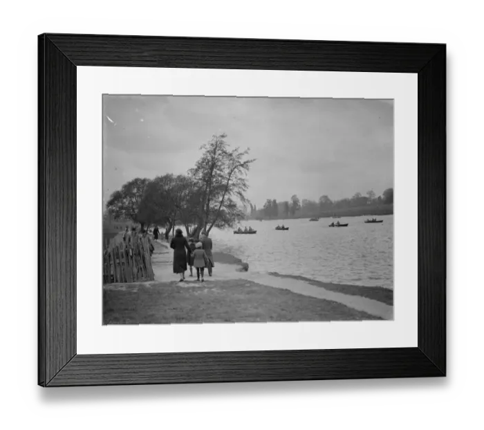 Framed Print : Rowing boats on the lake at Danson Park near Bexleyheath in Kent. 1938 Framed Print : Rowing boats on the lake at Danson Park near Bexleyheath in Kent. 1938