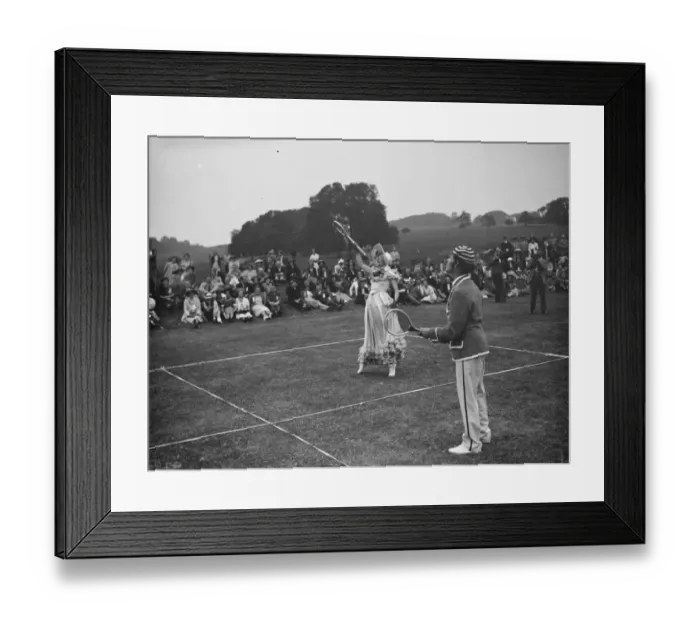 Framed Print : A period lawn tennis match at Lullingstone Park near Eynsford, Kent Framed Print : A period lawn tennis match at Lullingstone Park near Eynsford, Kent