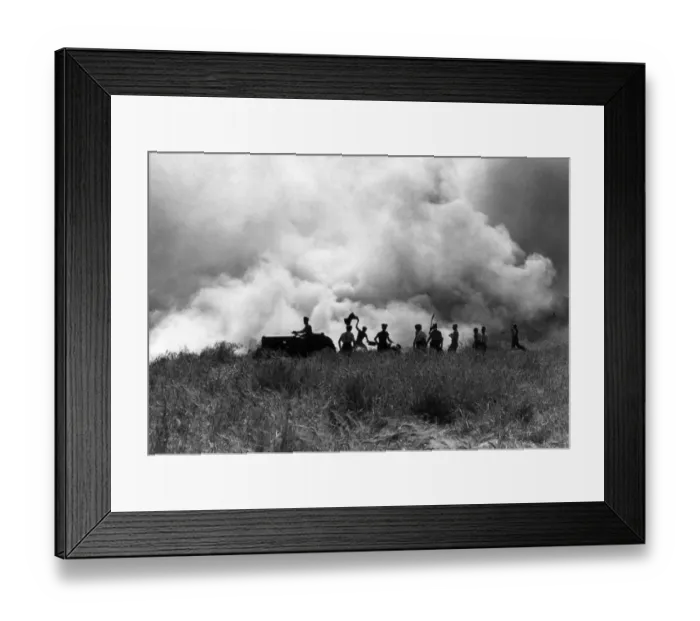 Framed Print : Beating out a crop fire A TopFoto Framed Print : Beating out a crop fire A TopFoto