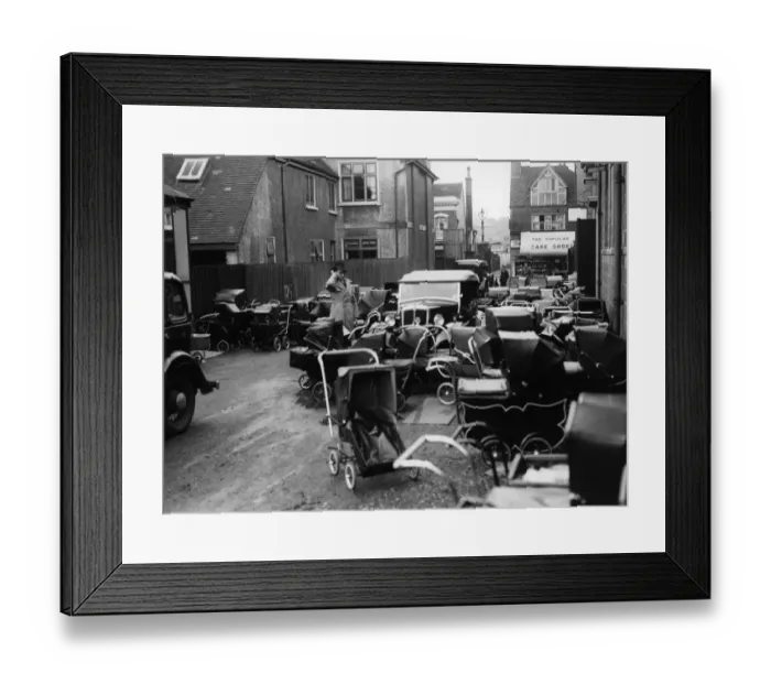 Framed Print : Pram Jam Baby show, Dartford, Kent. 1936 Framed Print : Pram Jam Baby show, Dartford, Kent. 1936