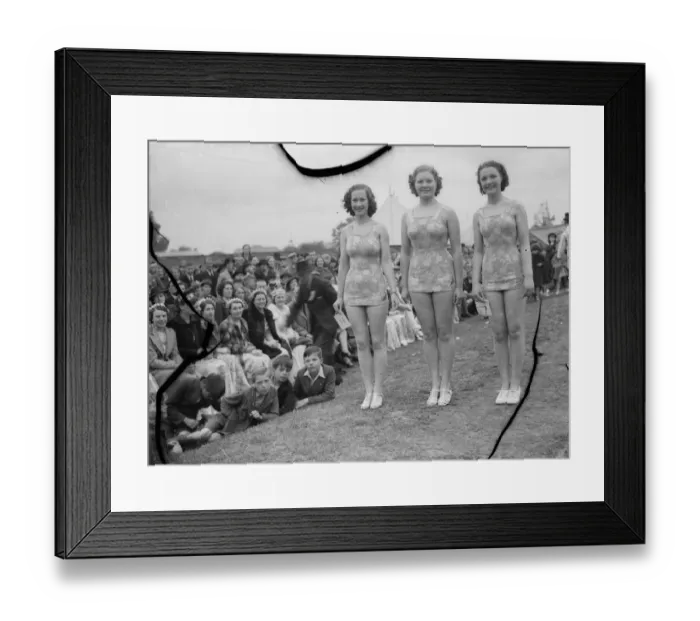 Framed Print : The Bathing Girls at the Dartford Carnival in Kent. 1939 Framed Print : The Bathing Girls at the Dartford Carnival in Kent. 1939