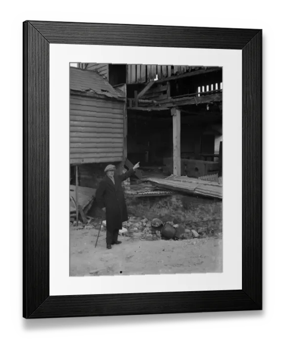Framed Print : Demolition of the old Shoreham Paper Mill. 10 February 1936 Framed Print : Demolition of the old Shoreham Paper Mill. 10 February 1936