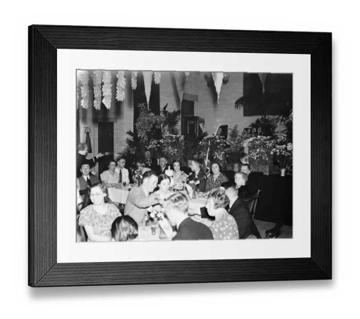 Framed Print : Miss Hakens coming of age party. 1935 Framed Print : Miss Hakens coming of age party. 1935