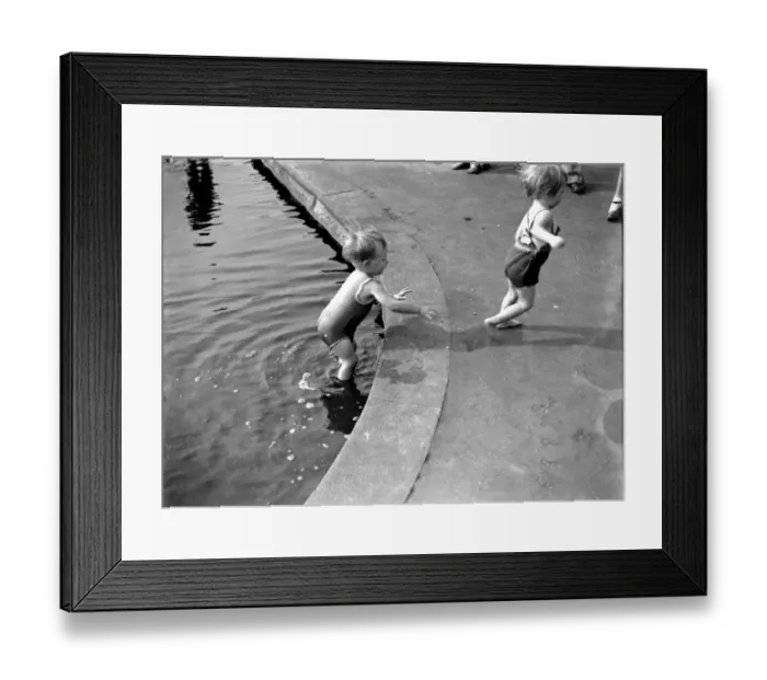 Framed Print : Toddlers in the paddling pool. 1933 Framed Print : Toddlers in the paddling pool. 1933