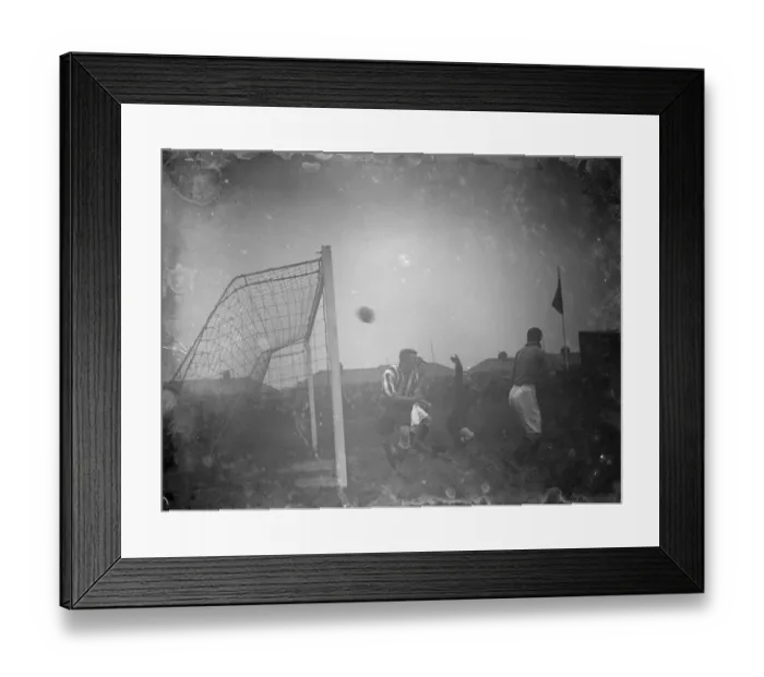 Framed Print : Football match; Dartford versus Gainsborough. Action in the goalmouth Framed Print : Football match; Dartford versus Gainsborough. Action in the goalmouth
