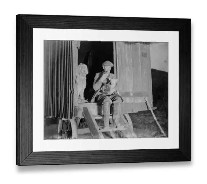 Framed Print : Shepherd at night, Farningham. 1934 Framed Print : Shepherd at night, Farningham. 1934