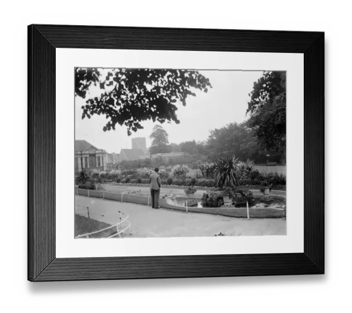 Framed Print : Dartford central park in Kent. 1938
