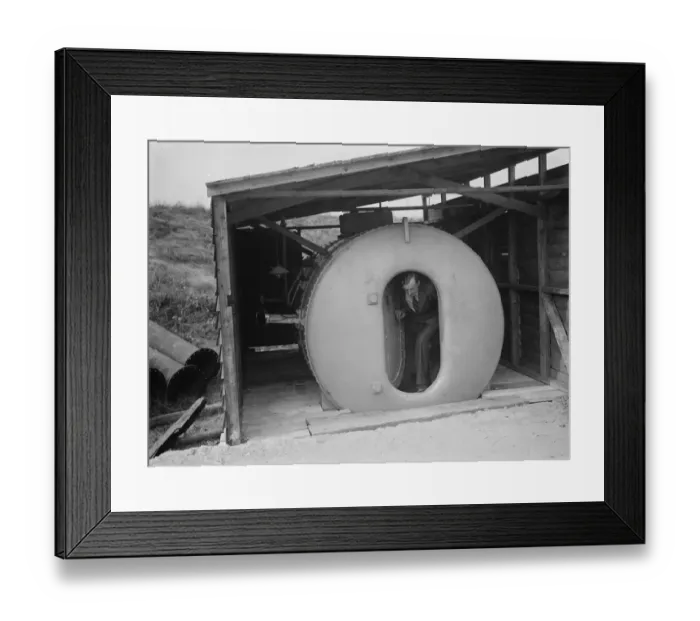 Framed Print : Dartford tunnel. The decompression medical tanks. 1937 Framed Print : Dartford tunnel. The decompression medical tanks. 1937