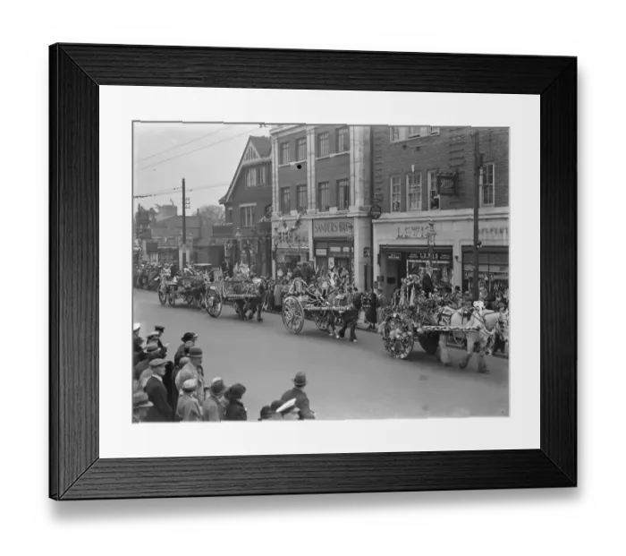 Framed Print : Coronation festivities in Bexleyheath, Kent, to celebrate the coronation of King Framed Print : Coronation festivities in Bexleyheath, Kent, to celebrate the coronation of King