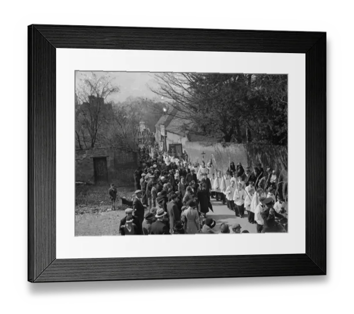 Framed Print : Church palm procession through Orpington. 1935 Framed Print : Church palm procession through Orpington. 1935