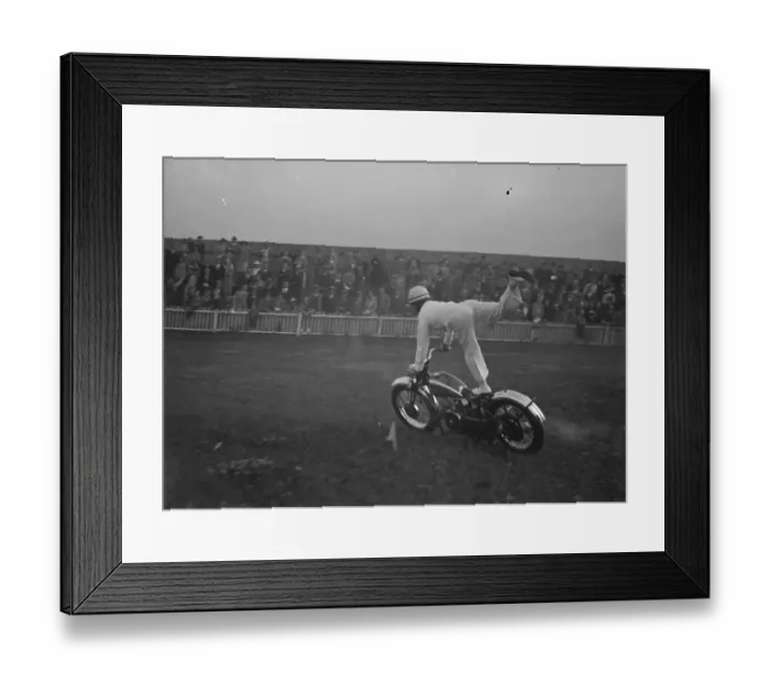 Framed Print : The Gravesend and District Motor Cycle Gymkhana in Kent. World champion Jim Hayhurst Framed Print : The Gravesend and District Motor Cycle Gymkhana in Kent. World champion Jim Hayhurst