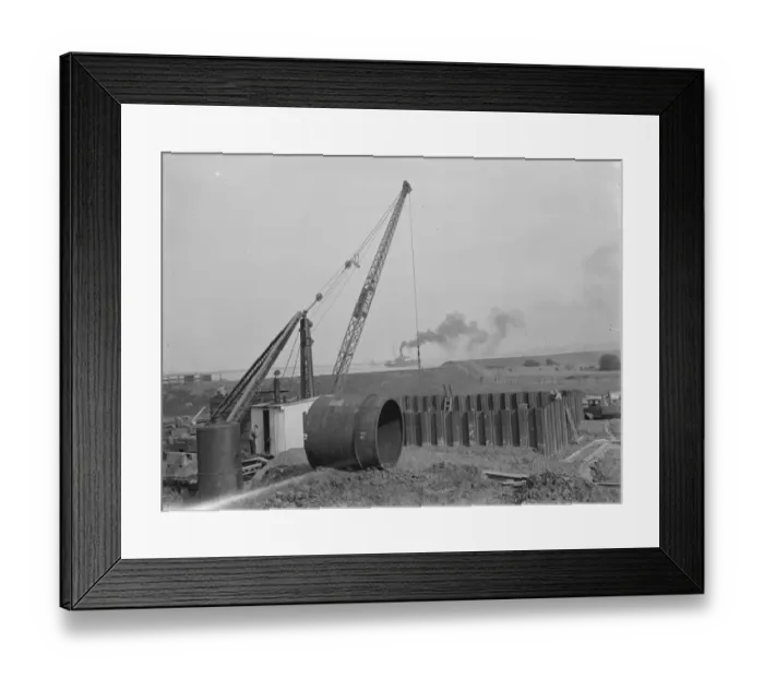 Framed Print : Dartford Tunnel under construction. 1937 Framed Print : Dartford Tunnel under construction. 1937