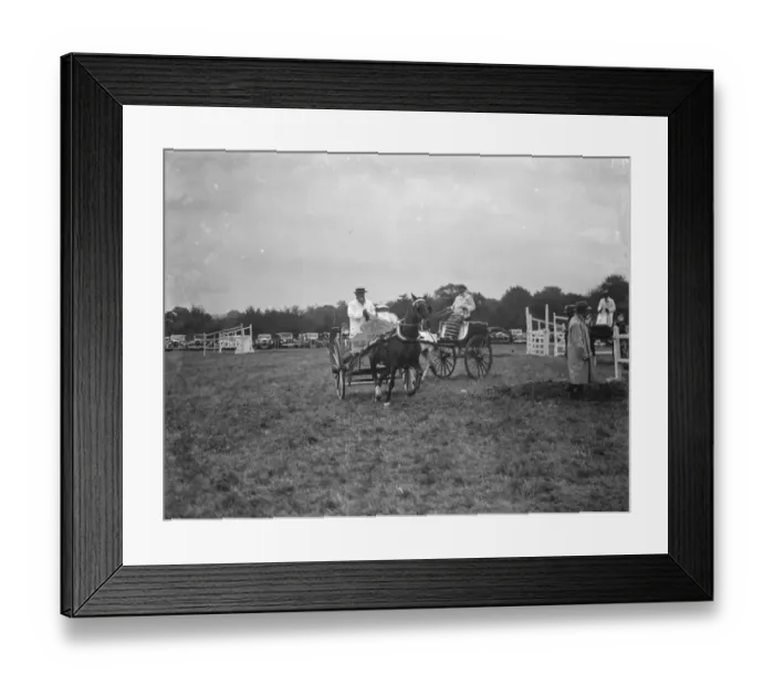 Framed Print : Dairy carts at a horse show in Westerham, Kent. 1936 Framed Print : Dairy carts at a horse show in Westerham, Kent. 1936