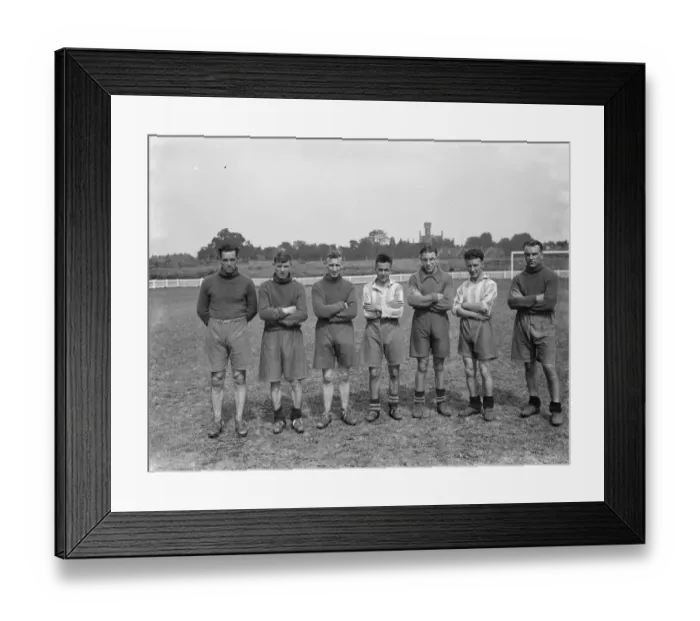 Framed Print : Footballers at Dartford. 1936 Framed Print : Footballers at Dartford. 1936
