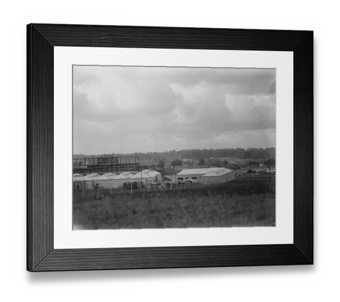 Framed Print : A factory being erected in Sidcup, Kent. 1938 Framed Print : A factory being erected in Sidcup, Kent. 1938