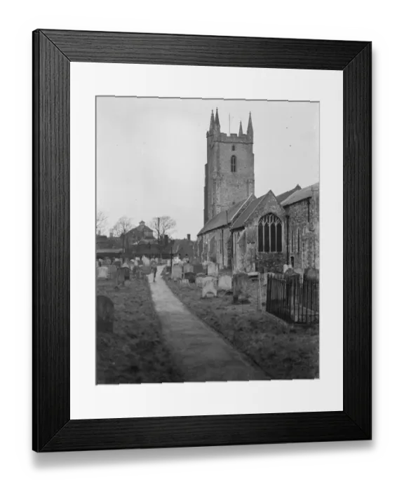 Framed Print : Exterior view of Lydd Church, Kent. 17 January 1939 Framed Print : Exterior view of Lydd Church, Kent. 17 January 1939