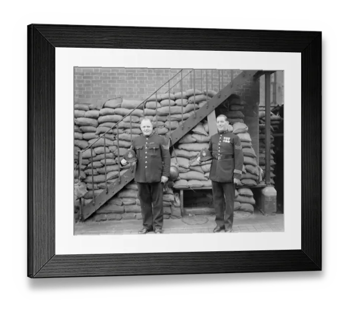 Framed Print : 1940 Police squadron at Shooters Hill, Kent, England. Sgt Anderson Framed Print : 1940 Police squadron at Shooters Hill, Kent, England. Sgt Anderson