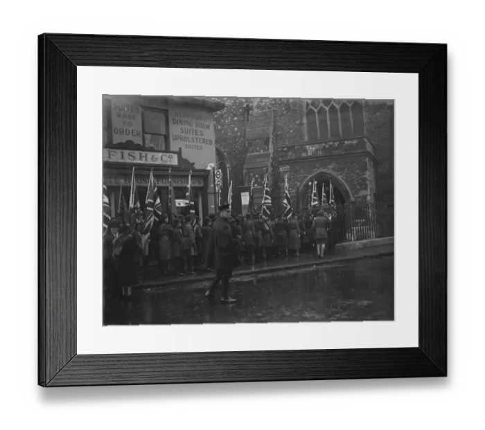 Framed Print : The Dartford girl guides during their parade in Dartford, Kent. 1937 Framed Print : The Dartford girl guides during their parade in Dartford, Kent. 1937