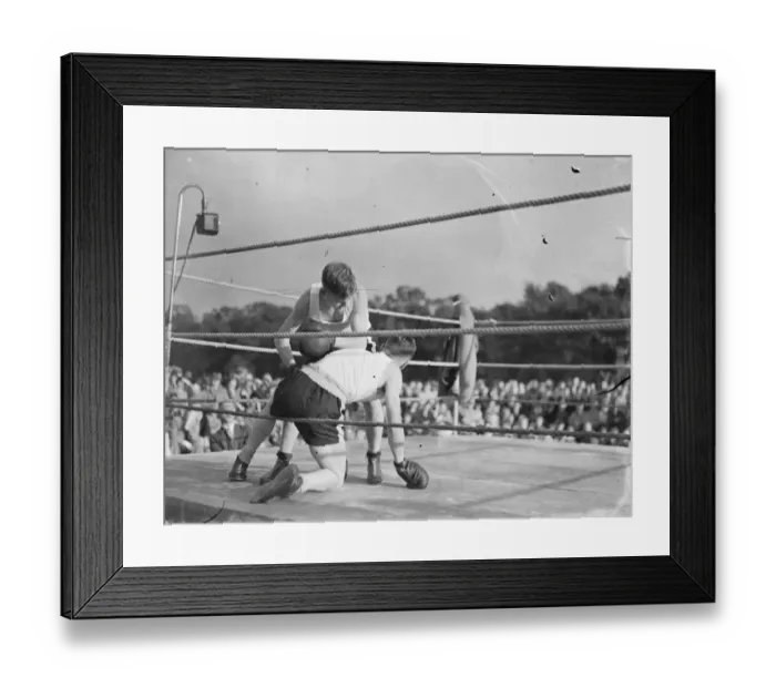Framed Print : Sidcup Jubilee fete. Two boys compete in the boxing ring. 1939 Framed Print : Sidcup Jubilee fete. Two boys compete in the boxing ring. 1939