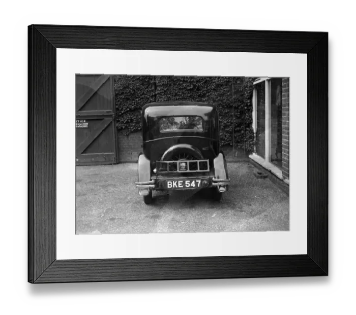 Framed Print : Car repairs at Westerham Motor Works. 1934