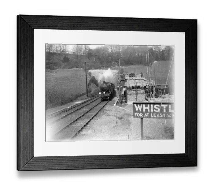 Framed Print : Southern rail electrification at Polhill, Kent. 1933