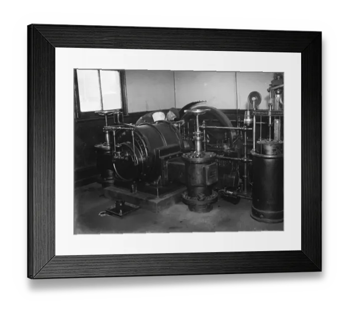 Framed Print : Gravesend Gasworks in Kent. The gas pump. 1939 Framed Print : Gravesend Gasworks in Kent. The gas pump. 1939