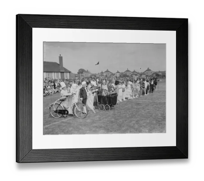 Framed Print : Days Lane School Sports day, Sidcup, Kent. The line - up for the fancy dress Framed Print : Days Lane School Sports day, Sidcup, Kent. The line - up for the fancy dress