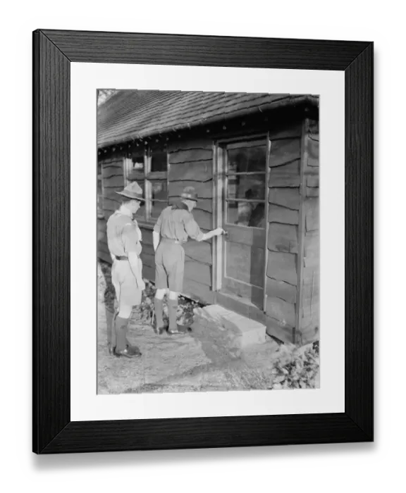 Framed Print : Official scout hut opening for the 15th Royal Eltham Scout Troop. 19 March 1938