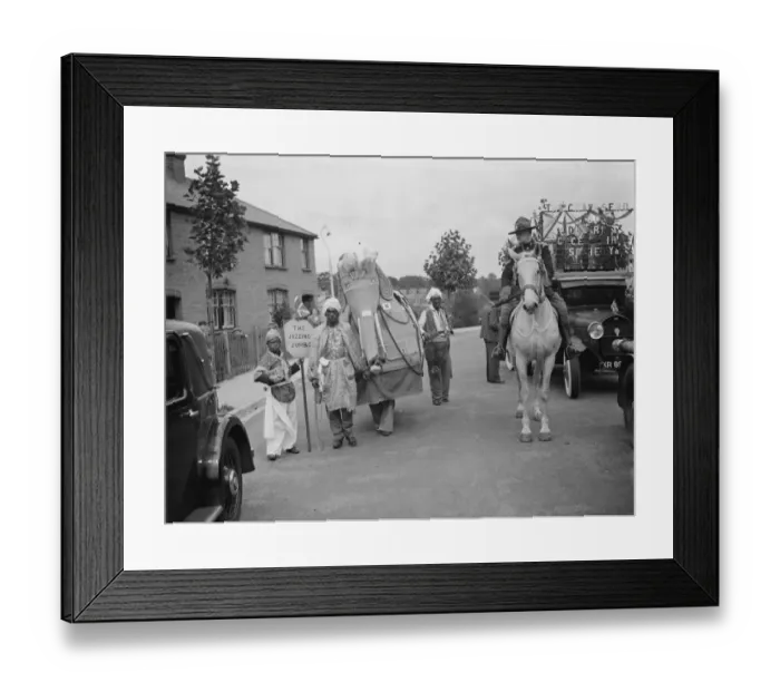 Framed Print : Gravesend Carnival. A Walking party in Indian get up ( The Jazzing Jumbo ) Framed Print : Gravesend Carnival. A Walking party in Indian get up ( The Jazzing Jumbo )