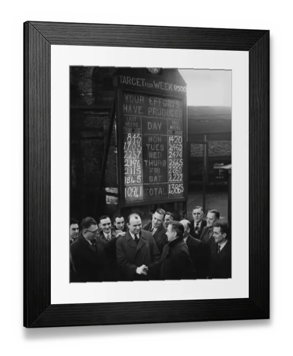 Framed Print : Kent Miners Shatter Target On Eve Of The Mines Nationalisation Miners of the Snowdown