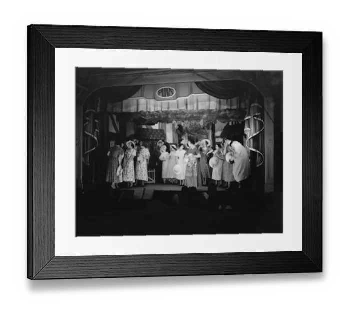 Framed Print : Petts Wood Operatic Society performing on stage. 1936 Framed Print : Petts Wood Operatic Society performing on stage. 1936