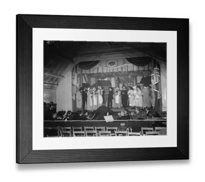 Framed Print : Petts Wood Operatic Society performing on stage. 1936 Framed Print : Petts Wood Operatic Society performing on stage. 1936