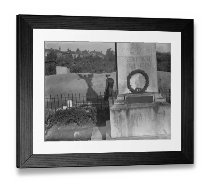 Framed Print : The construction of an Air Raid Precautions shelter beneath a war memorial in Swanley Framed Print : The construction of an Air Raid Precautions shelter beneath a war memorial in Swanley