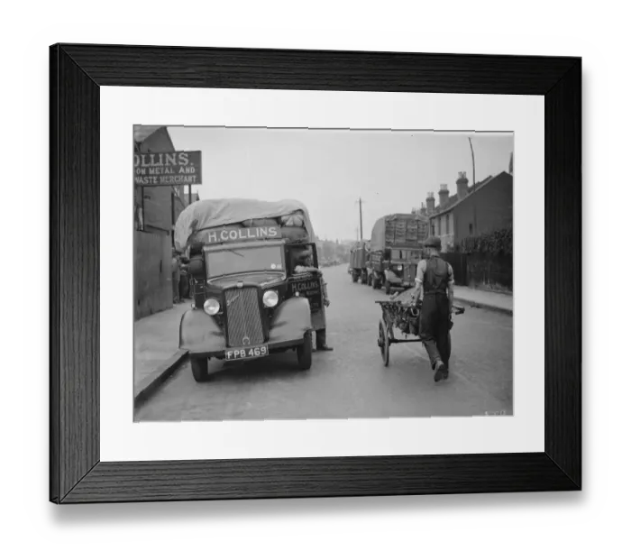 Framed Print : Iron metal and waste merchants. 1937 Framed Print : Iron metal and waste merchants. 1937
