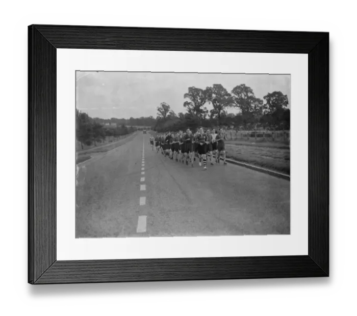 Framed Print : Troops on a training cross country run in North Kent. 1939 Framed Print : Troops on a training cross country run in North Kent. 1939