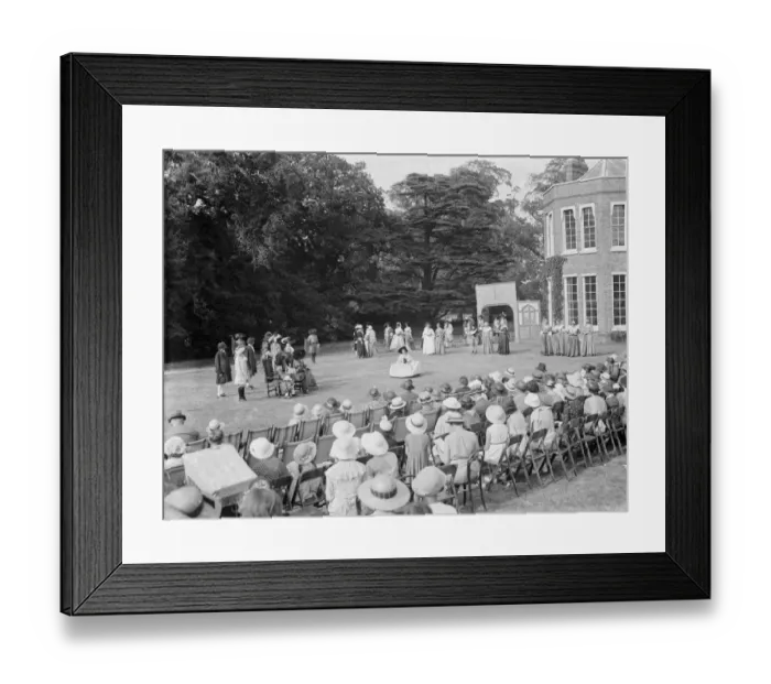 Framed Print : Open - air theatre at Franks Hall, Horton Kirkby, Kent. 1935 Framed Print : Open - air theatre at Franks Hall, Horton Kirkby, Kent. 1935