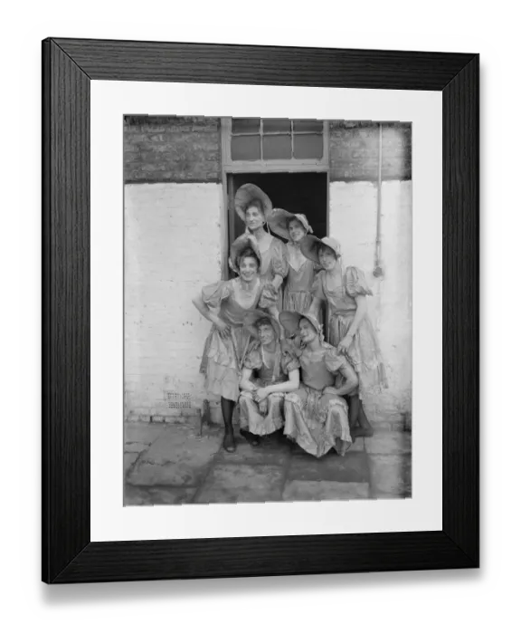 Framed Print : Home defence troops are left in drag as their Christmas charity performance was interupted Framed Print : Home defence troops are left in drag as their Christmas charity performance was interupted