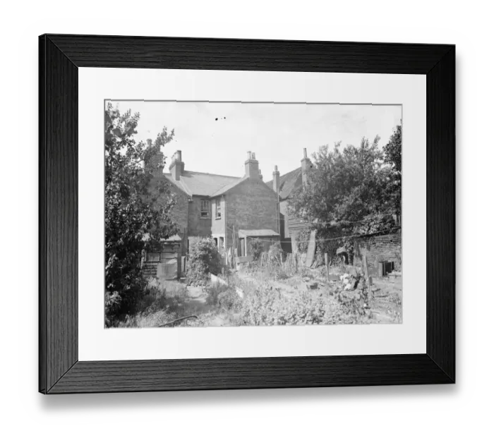 Framed Print : A view from the back of buildings on Cray Ford high street that are soon to be demolished Framed Print : A view from the back of buildings on Cray Ford high street that are soon to be demolished