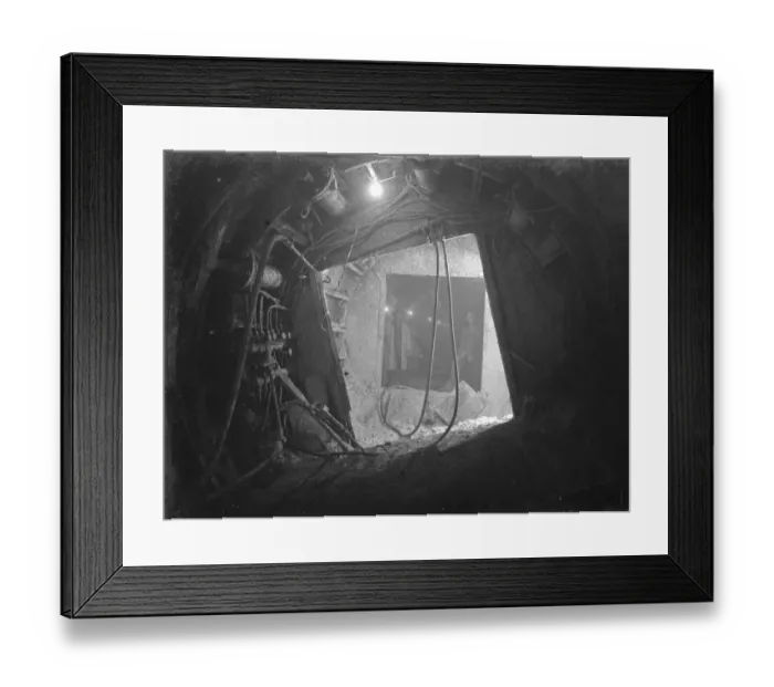Framed Print : The completion of the pilot Dartford Tunnel. The Essex side of the tunnel Framed Print : The completion of the pilot Dartford Tunnel. The Essex side of the tunnel