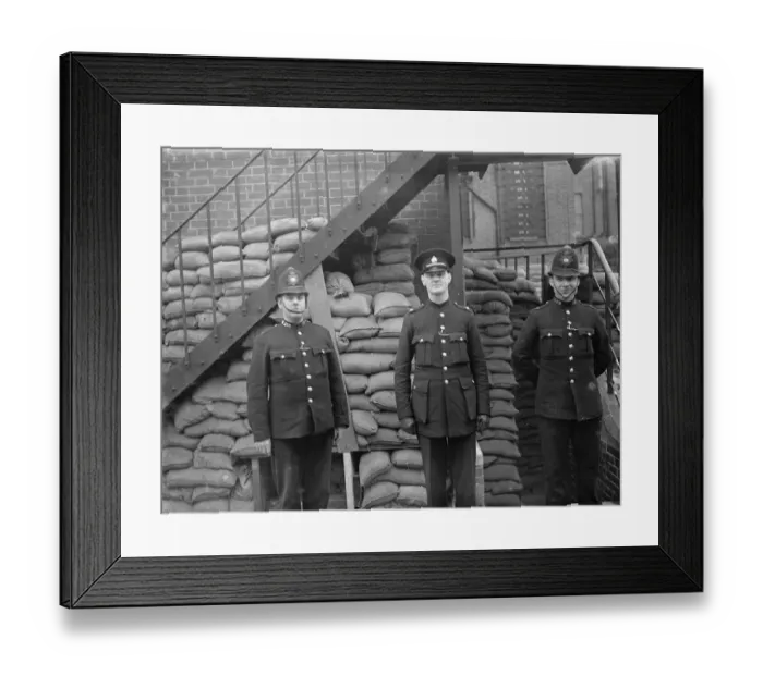 Framed Print : 1940 Police squadron at Shooters Hill, Kent, England Framed Print : 1940 Police squadron at Shooters Hill, Kent, England