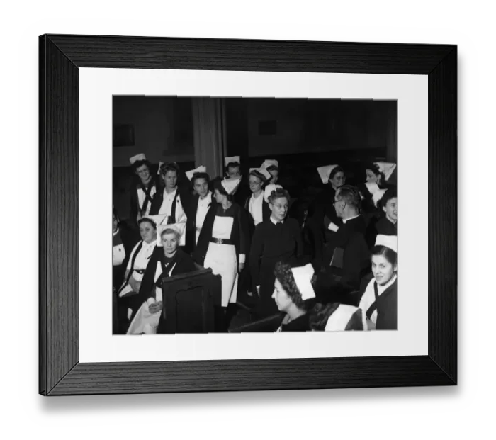 Framed Print : Nurses attending a recruiting service at St Michaels Parish Church, Wilmington, Kent Framed Print : Nurses attending a recruiting service at St Michaels Parish Church, Wilmington, Kent