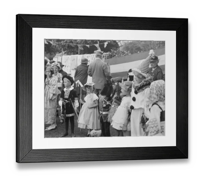 Framed Print : The Chislehurst fete in Kent. Children in fancy dress. 1937 Framed Print : The Chislehurst fete in Kent. Children in fancy dress. 1937