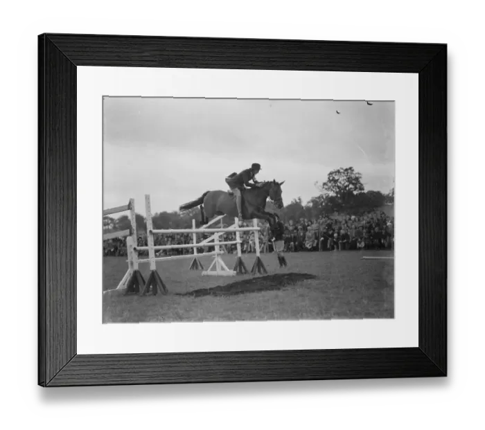 Framed Print : Horse jumping at the Bexleyheath Gala in Kent. A competitor make a jump Framed Print : Horse jumping at the Bexleyheath Gala in Kent. A competitor make a jump